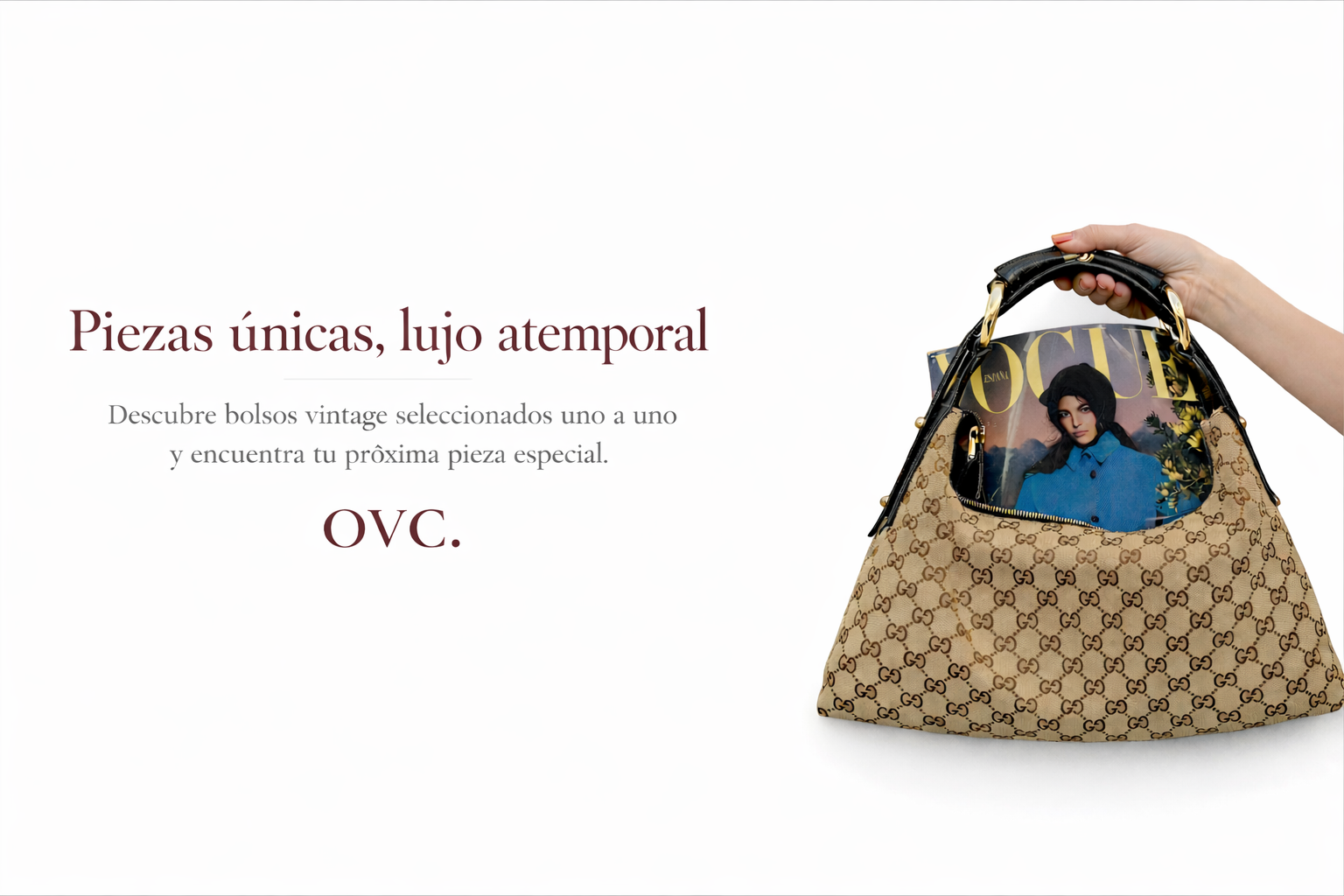 Our Vintage Closet — bolso Gucci vintage con revista Vogue